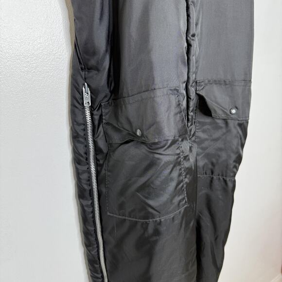 Vintage Zero-Zone Bib Overalls Mens Medium Black Insulated Snow Made USA 80s - Picture 3 of 11